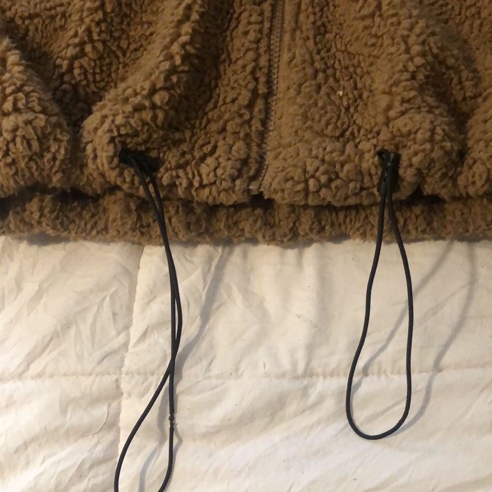 Fuzzy zip-up jacket. - Picture 2 of 2